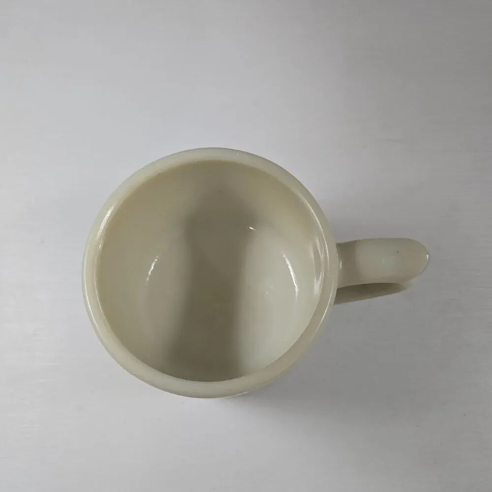 VTG Shaving Mug Old Spice Ship Friendship Custard Glass Shulton EARLY AMERICAN